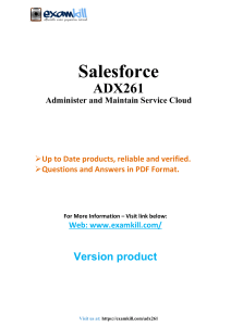 Salesforce ADX261 Exam Prep: Service Cloud Questions & Answers