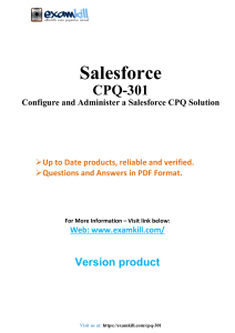 Salesforce CPQ-301 Exam Questions & Answers