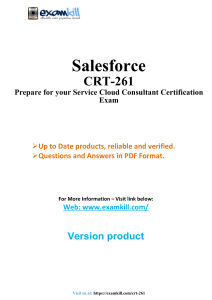 CRT-261 &ndash; Salesforce Certified Service Cloud Consultant (PDF + Q&A)