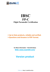 FP-C Exam Questions & Answers | Flight Paramedic Certification