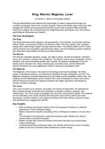 King, Warrior, Magician, Lover: Jungian Archetypes for Mature Masculinity