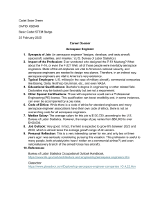 Aerospace Engineer Career Dossier: Job Outlook, Salary & Qualifications