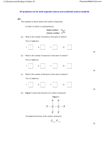 Structure & Bonding of Carbon: Questions on Atoms, Allotropes