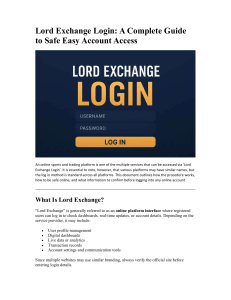 Lord Exchange Login: Safe Account Access Guide & Online Security Tips