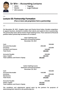 Partnership Formation Accounting: Journal Entries & Financial Position