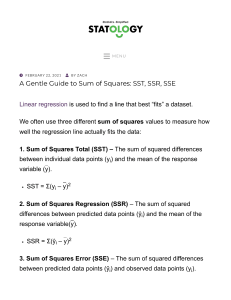 Sum of Squares: SST, SSR, SSE Explained