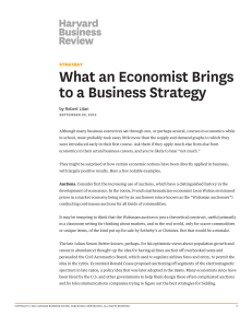 Economists' Impact on Business Strategy: Robert Litan's Insights