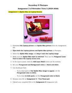 Photopea Assignment: Spider-Man on Laptop Screen (Layer Mask Tutorial)