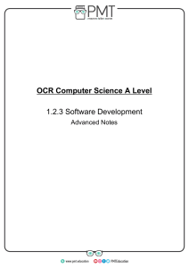 OCR A Level Computer Science: Software Development Methodologies