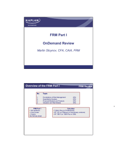FRM Part I OnDemand Review: Quantitative Methods & Exam Prep Tips