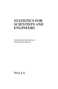 Statistics for Scientists and Engineers - Shanmugam & Chattamvelli