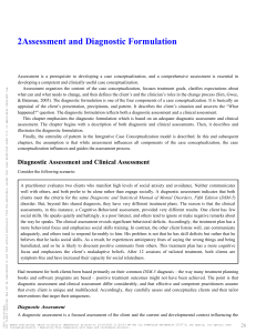 Assessment & Diagnostic Formulation in Case Conceptualization