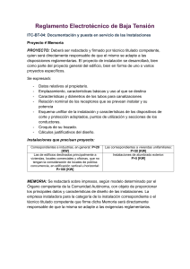 Reglamento de Instalaciones El&eacute;ctricas de Baja Tensi&oacute;n