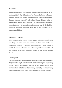 Problem Definition for Engineering Students: Techniques & Evaluation