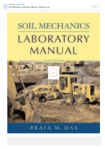 Soil Mechanics Laboratory Manual - Braja M. Das