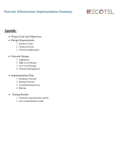 Network Infrastructure Implementation Summary: Design, Security & Testing
