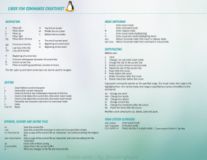Linux Vim Commands Cheatsheet: Navigation, Editing, Saving & More