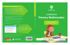 Cambridge Primary Mathematics Learner's Book 4 | Stage 4 Textbook