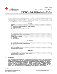 TPS7A47xxEVM-094 Evaluation Module User's Guide | LDO Regulator
