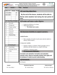 G3 Climate & Weather Revision Lesson Plan - Shoaa Al-Maarifa 2025
