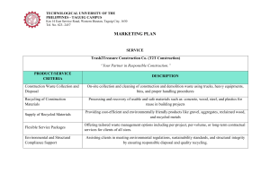 Marketing Plan: Trash2Treasure Construction Co. - TUP Taguig Campus
