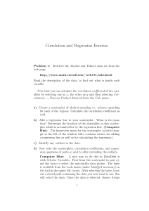 Correlation and Regression Statistics Exercise | Data Analysis Lab