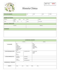 HISTORIA CL&Iacute;NICA