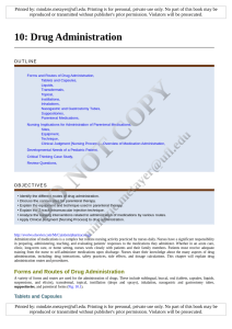 Drug Administration: Forms, Routes, and Nursing Implications