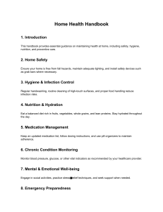 Home Health Handbook: Safety, Hygiene, and Wellness