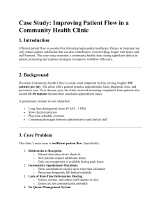 Patient Flow Improvement in Community Health Clinic