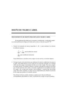 Procedimiento Diseño Viga Carril: Diseño Preliminar Sección W