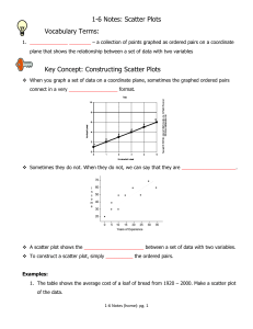 1-6 Notes: Scatter Plots - Constructing & Analyzing Data Relationships