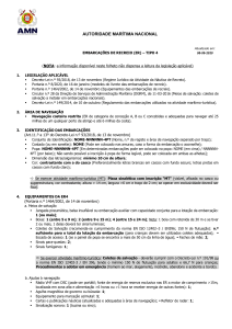Embarca&ccedil;&otilde;es de Recreio - Tipo 4: Guia de Equipamentos e Legisla&ccedil;&atilde;o