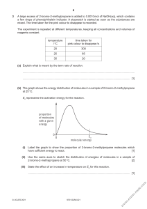 Arkusz egzaminacyjny z chemii A Level Cambridge 2021