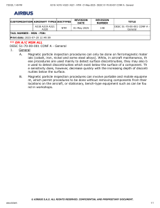 Airbus A318/A319/A320/A321 Magnetic Particle Inspection Manual