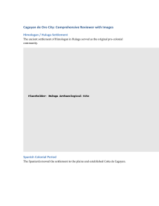 Cagayan de Oro City History & Culture Reviewer