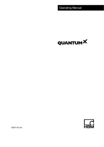 QuantumX Operating Manual: Setup & Configuration