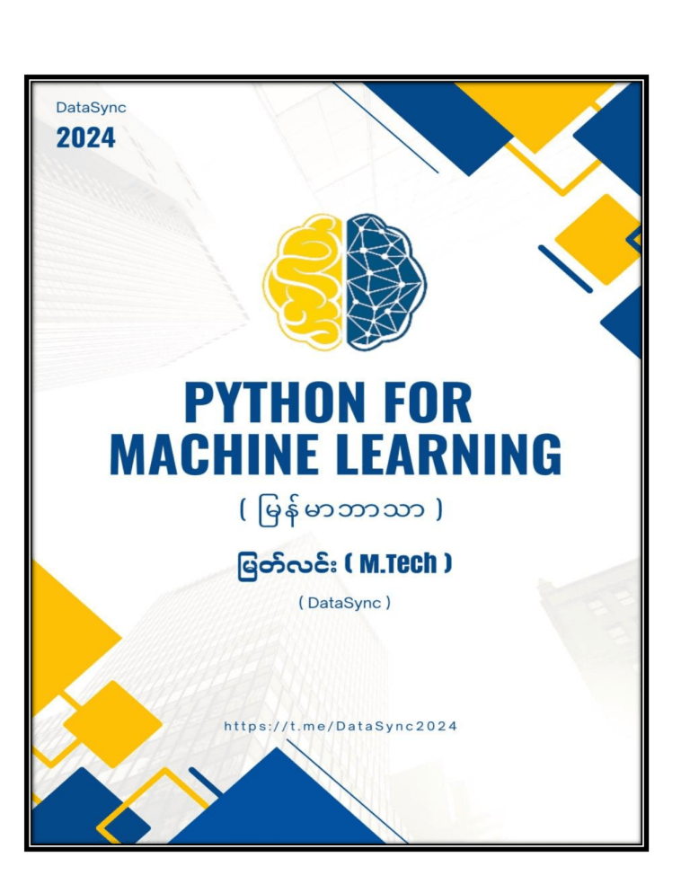 08-Python for Machine Learning By Myat Lynn (DataSync)
