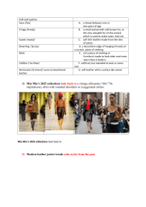 Fur & Leather Vocabulary & 2025 Fashion Trends