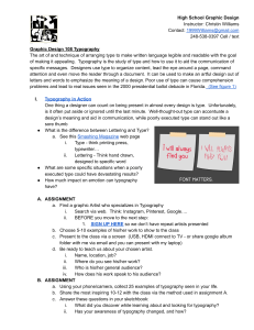 High School Graphic Design: Typography Course Material