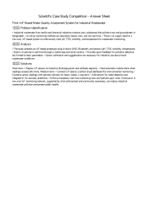 IoT Water Quality Assessment for Industrial Wastewater | Case Study