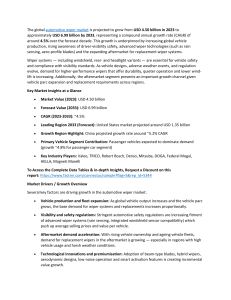 Automotive Wiper Market: Global Forecast to 2033