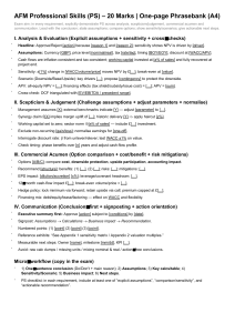 AFM Professional Skills Phrasebank: Exam Guide for Analysis & Judgement