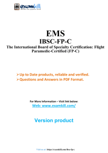 FP-C Exam Questions & Answers: Flight Paramedic Certification