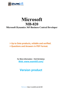 MB-820 Exam Prep: Dynamics 365 Business Central Developer