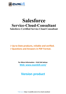Service-Cloud-Consultant Certification Exam &ndash; Questions & Answers PDF