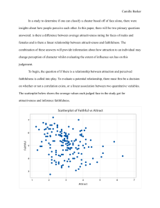 Attractiveness, Faithfulness & Cheating Perception: A Statistical Study