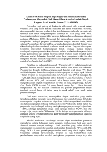 Program Sapi Bergulir: Analisis Biaya-Manfaat & Dampak Masyarakat