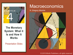 Macroeconomics: The Monetary System, Money Supply & Federal Reserve