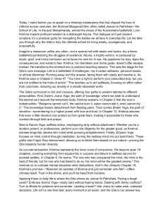 Shrimad Bhagavad Gita: The Ultimate School for Living Wisely